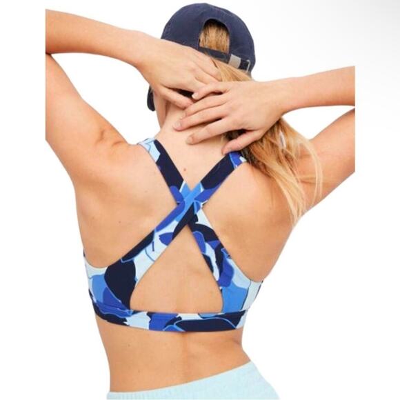 OFFLINE by Aerie Real Me Ruched Sports Bra - Blue Breeze NWT Size Medium - Picture 2 of 6